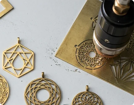 Brass and copper for laser jewelry processing