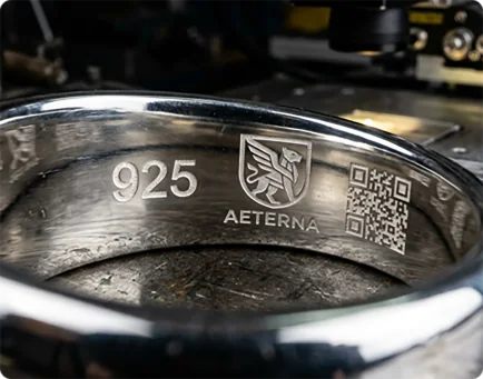 Laser engraved ring sample