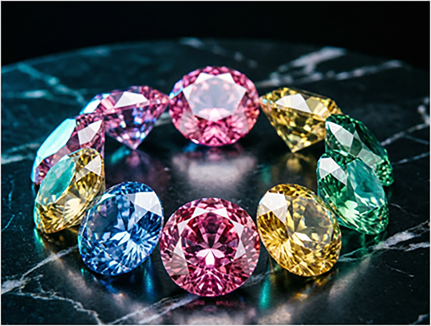 Fancy colored lab-grown diamonds
