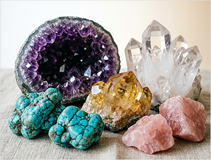 Natural gemstones collection