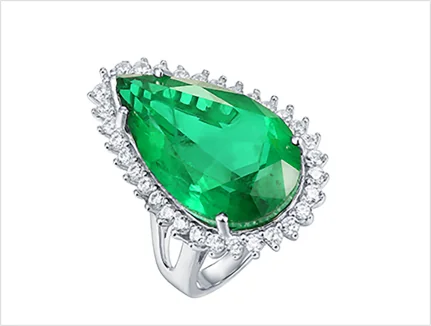 Pulled sapphire ring
