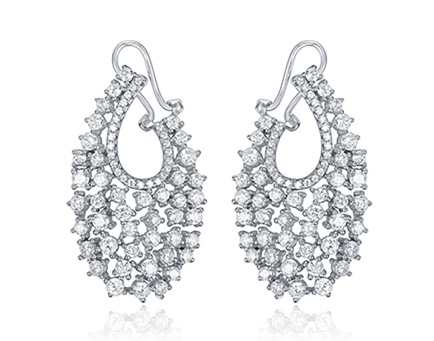 Flower CZ stud earring set