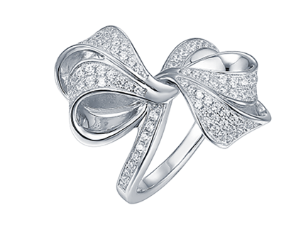 Pear cut green CZ ring