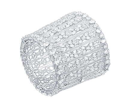 Pave wide band CZ ring