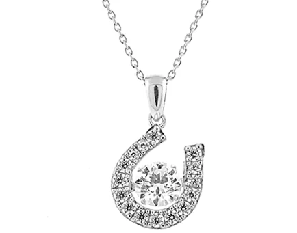 Horseshoe pendant necklace sample