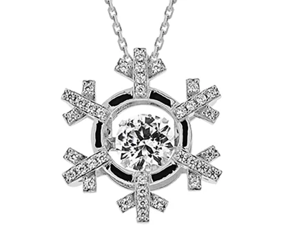 Sunburst diamond pendant necklace sample