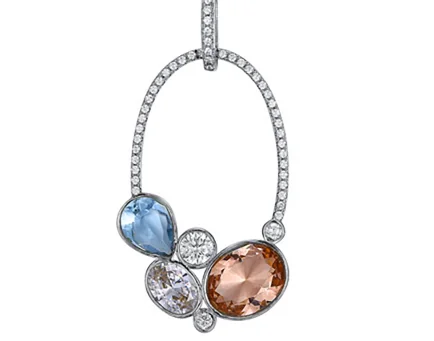 Multi-gemstone statement pendant