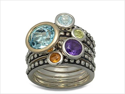 Twisted crystal ring