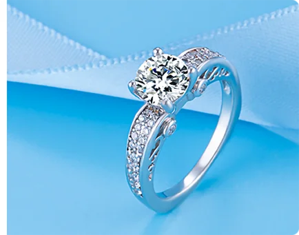 Classic solitaire engagement ring