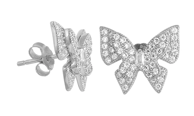 Sterling silver butterfly jewelry set