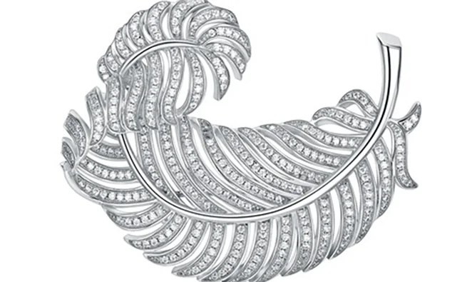 Stainless steel feather jewelry set