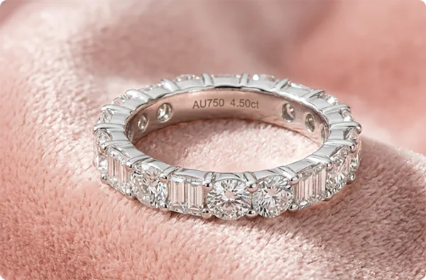 Eternity diamond wedding band
