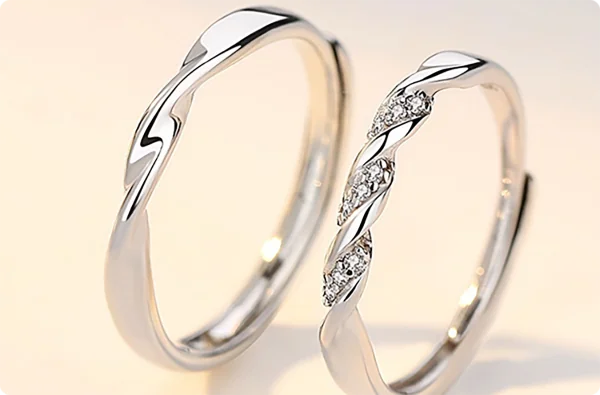 Harmony matching wedding ring set